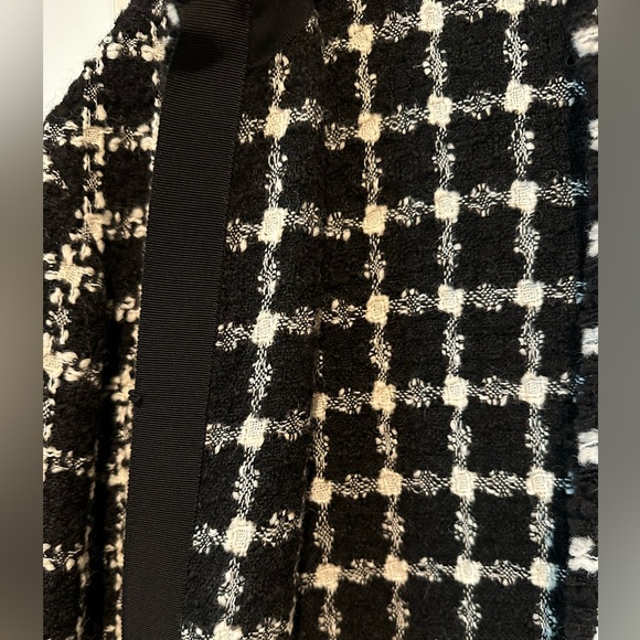 Valentino Tweed Wool blend Coat in black - Picture 4 of 8